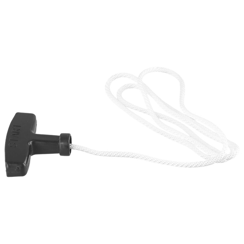Universal Starter Rope & Pull Handle replacement Plastic& Polyester White Rope Black Handle practial Brand New