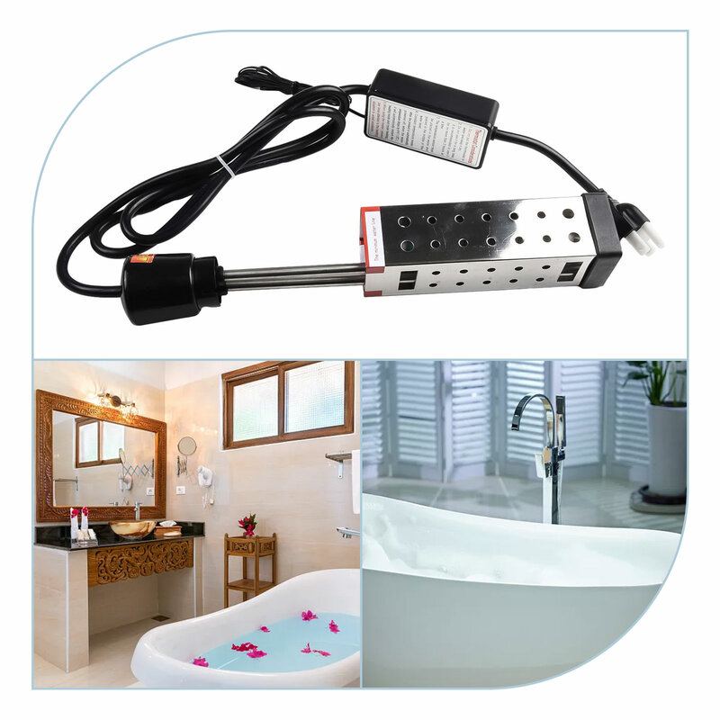 Caldeira elétrica portátil, Elementos de aquecimento de água, Imersão termostática para banheiro, Piscina, 2500W, 1500W
