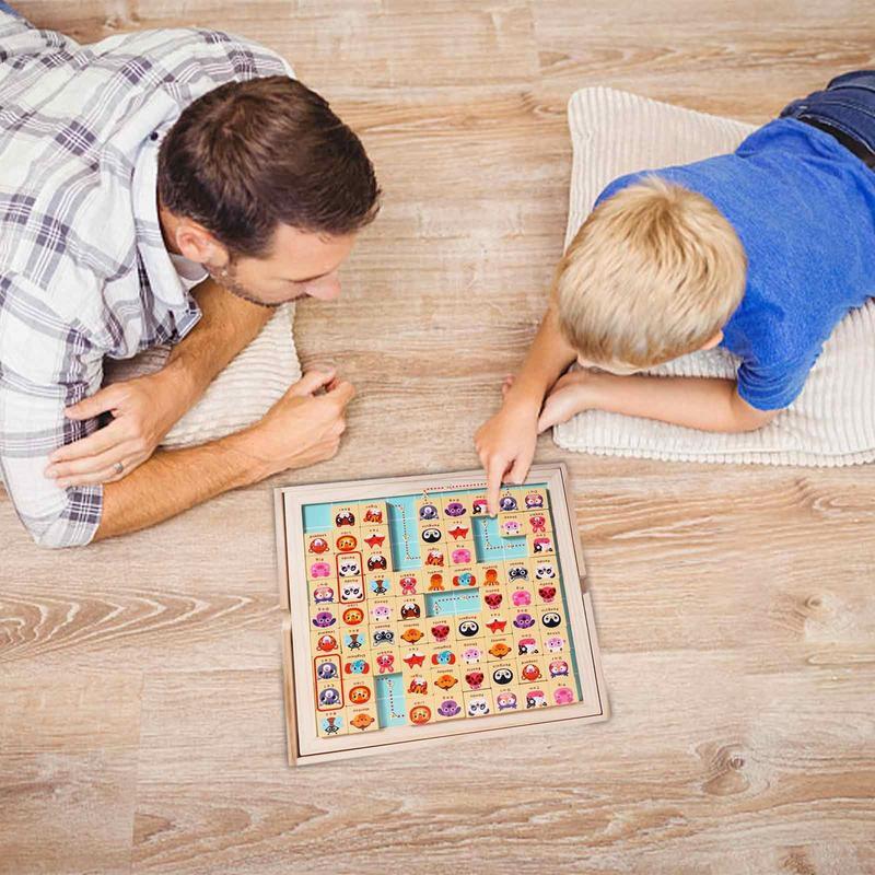 Wooden Match Game Pine Matching Game For Toddlers 2-4 Years Instructive Educational Games Brain Teaser Logical Thinking
