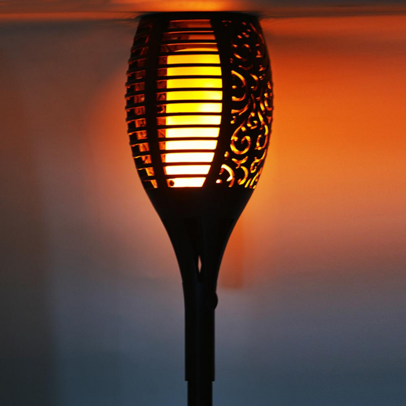 1 개 12LED 1W 태양 불꽃 램프 야외 유도 토치 램프 정원 안뜰 지상 장식 풍경 램프
