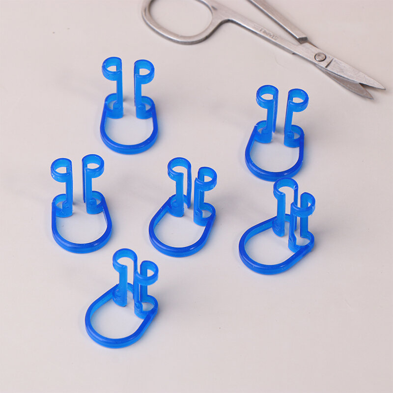 Rollo de algodón para ortodoncia, 10 piezas, Clip de plástico, aislador azul, soporte de algodón desechable, suministros de laboratorio para dentistas y clínicas
