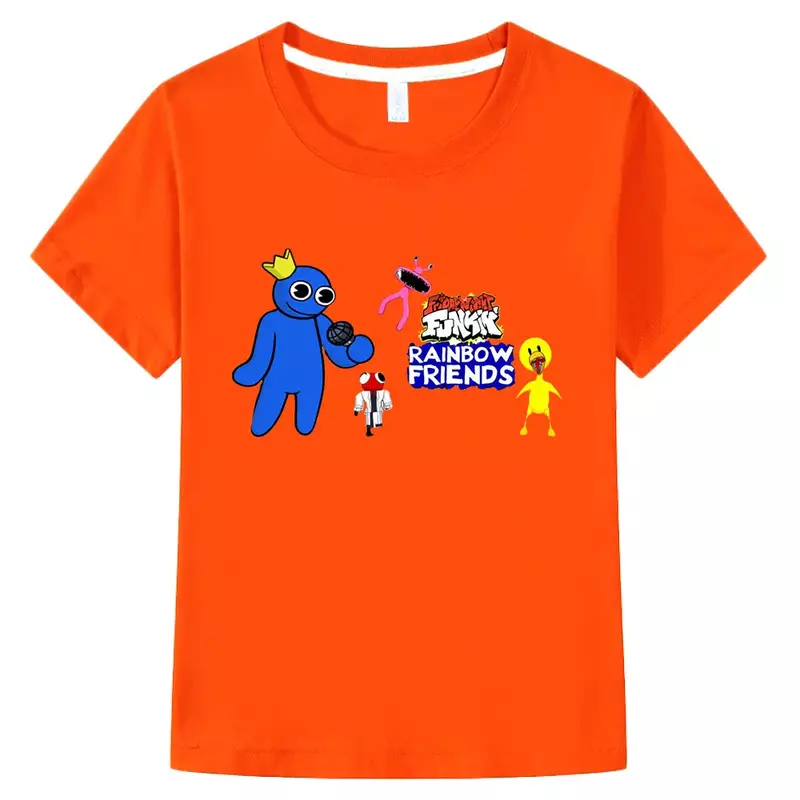 Camiseta con estampado de arcoíris Friends para niños y niñas, camisa de Manga corta, 100% algodón