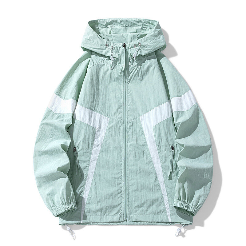 남성용 얇은 자외선 차단 재킷, 캐주얼 후드 코트, 얇은 옷, 플러스 사이즈 8XL 패션, 2024 여름