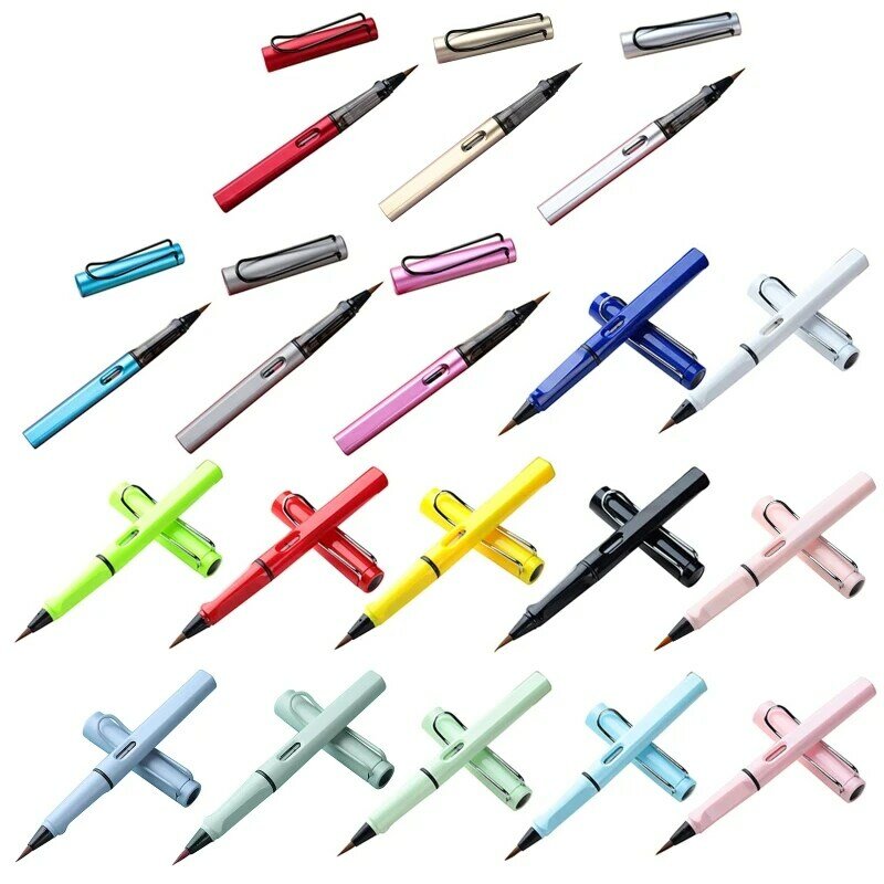 ปากกาหมึกซึมเหมือนปากกาประดิษฐ์ตัวอักษร Piston Filling ปากกาแปรงรีฟิลสำหรับเด็ก