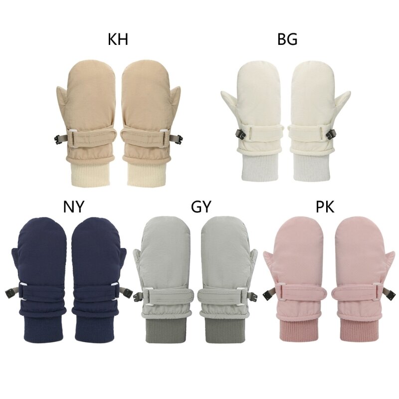Baby Winter Gloves Quick-Dry Ski Gloves with Elastic Wrist Waterproof Gloves