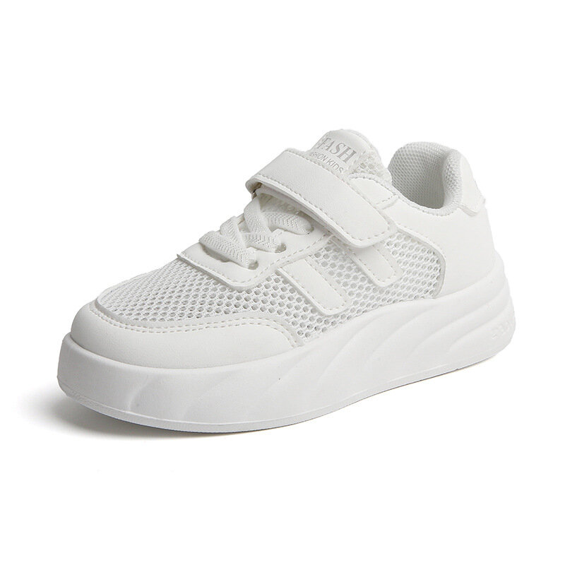 Кроссовки Детские сетчатые, модная повседневная обувь для скейтборда, для мальчиков и девочек, белые, лето 2024