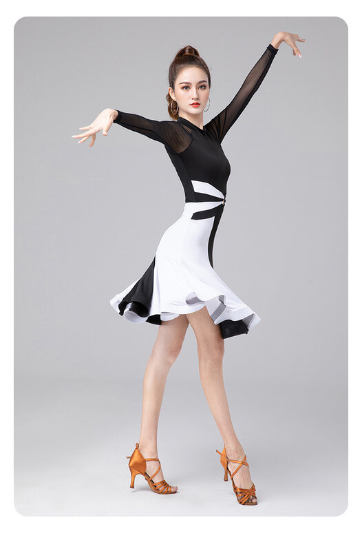 Latin dance dress adult performance professional dance competition practicing martial arts ballroom practice dress