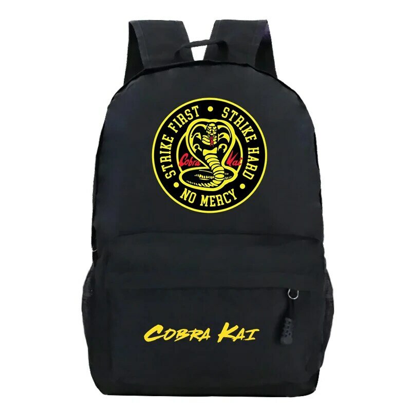 Cobra Kai mochila impressa para crianças, grande capacidade, mochila escolar leve, mochila casual para crianças