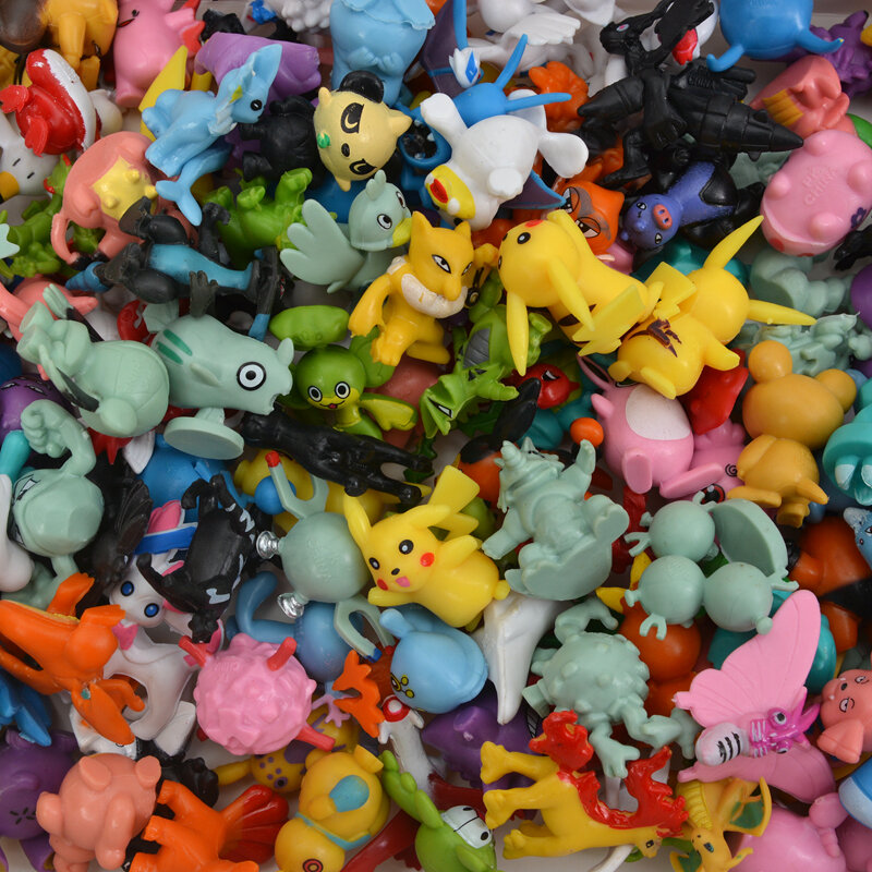 144 estilo pokemon figura brinquedos anime pikachu figura de ação modelo decoração ornamental coletar brinquedos para o presente natal das crianças