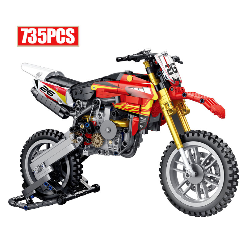 Blocos de construção de motocicletas para crianças, Motocicleta Tijolos, Racing Speed Expert, Famoso MOC Technical, Brinquedos Presentes para crianças
