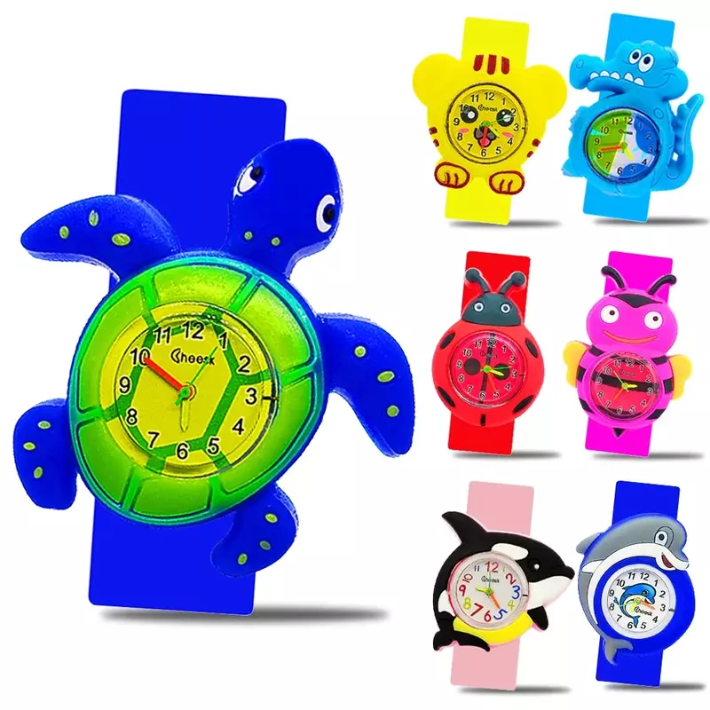 Детские часы От 3 до 14 лет Boy Girl, Мультяшные Божья коровка/Пчела/бабочка, детские цифровые электронные часы, детские часы для обучения, часы