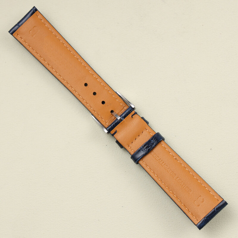 high quality 13 14 15 18 19 20 21 22mm black brown blue genuine leather watchband for Longines pin buckle strap with logo