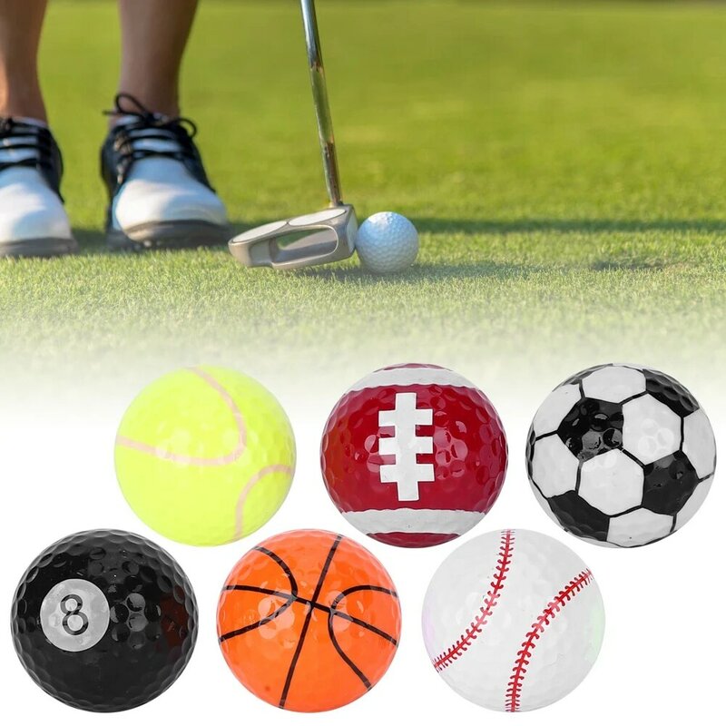 競技用のポータブルゴルフボール、スポーツ練習、ギフト、アクセサリー、6個