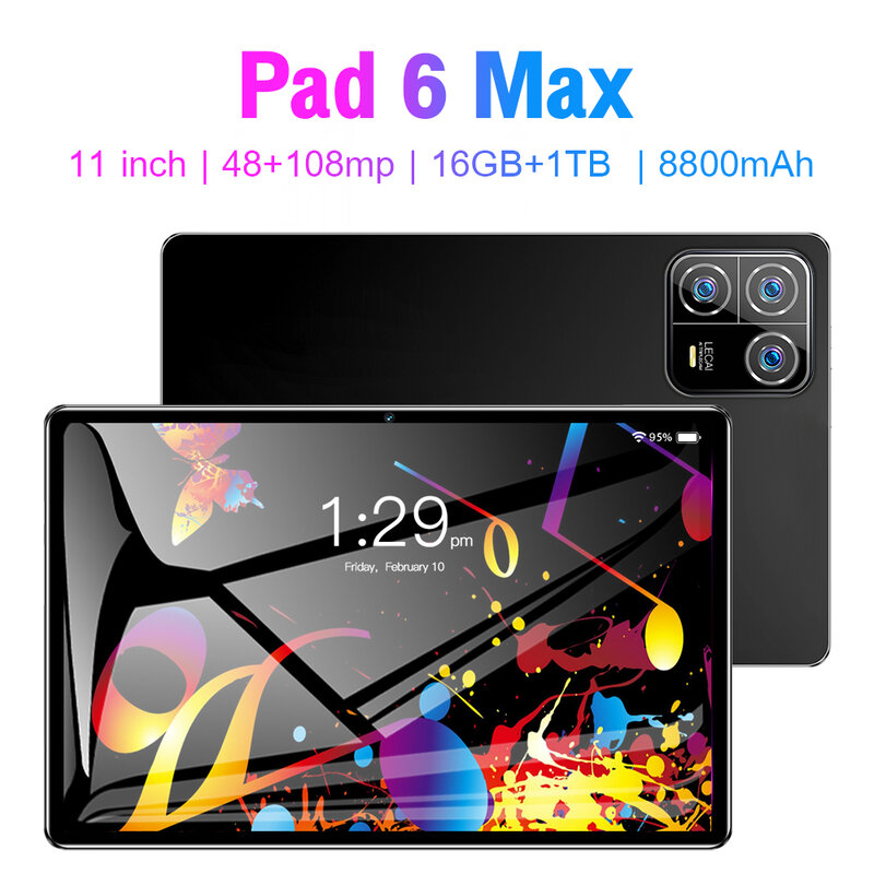 Pad 6 MAX Tablet Versão Global, Android 13 PC, Snapdragon 8 Gên2, 16GB, 1TB, 5G, GPS, WiFi, Original, Pad 6, 2022