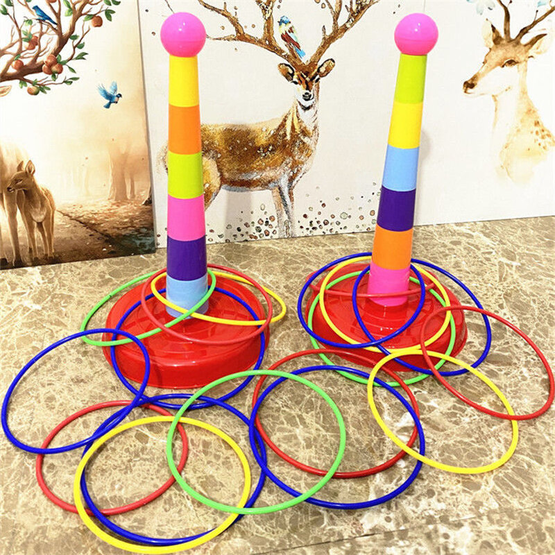 Kinder-Wurfring-Spielring-Stapelspielzeugspaß für Eltern-Kind-Interaktionskreis im Innen- und Außenbereich Früherziehungsgeschenk
