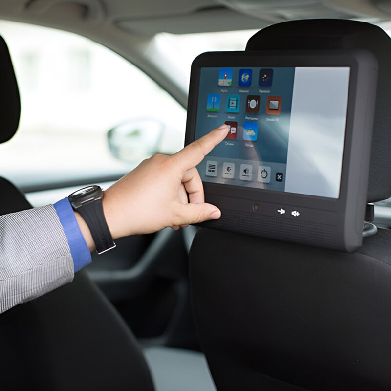 เครื่องเล่นโฆษณารถแท็กซี่แท็บเล็ตแอนดรอยด์จอสัมผัส4G LTE 10.1นิ้วพร้อมที่ยึด USB เปิดเครื่องอัตโนมัติ