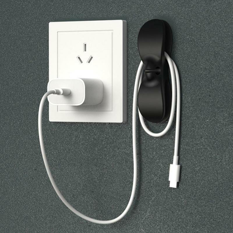 Multifunctionalr Simple Clip Holder Wire Wall Hooks Hanger Desktop Cable Organizer USB Socket Cable Clip Wall Mount Holder