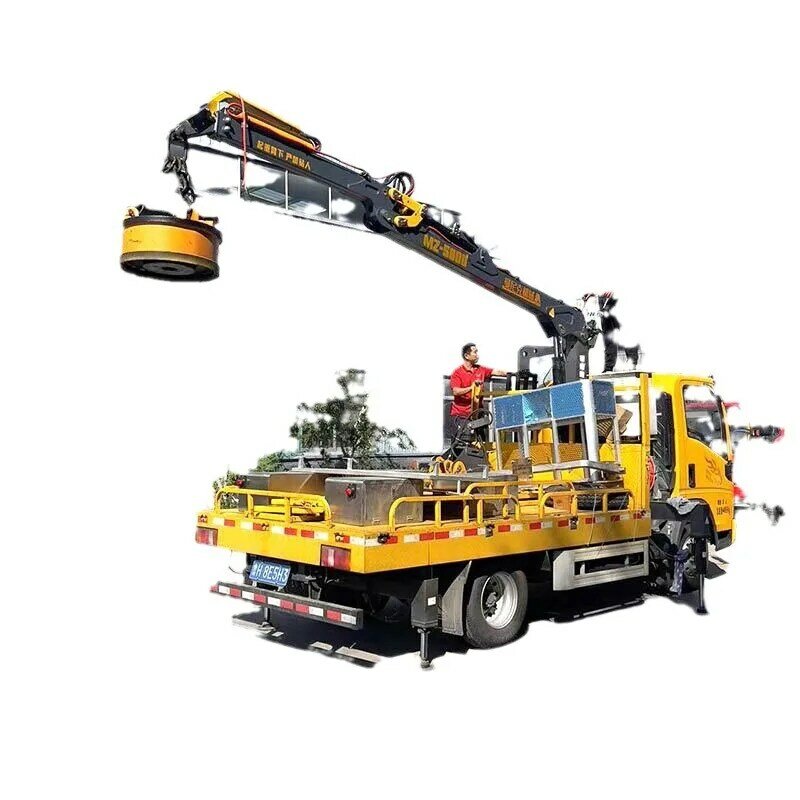 Factory Direct Deliver Modified with Car Strong Magnetic Sucker Scrap Iron Electric Sucker Loader Crane Magnetic Chuck