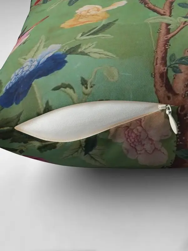 Green Dream Chinoiserie Throw Pillow, fundas de almohada para almohadas, decoración de almohadas, otoño