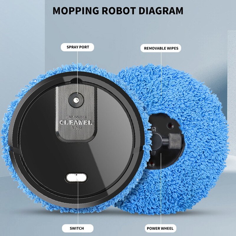 스마트 로봇 진공 청소기, 걸레질, 걸레 로봇, 건식 및 습식 걸레, 강력한 흡입력 로봇-A