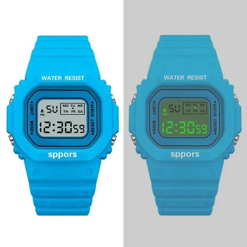 PCV/F91W Children Watch Alarm Clock Kids LED Digital Watches Luminous Sports Military Electronic Wristwatches for Boys Girls