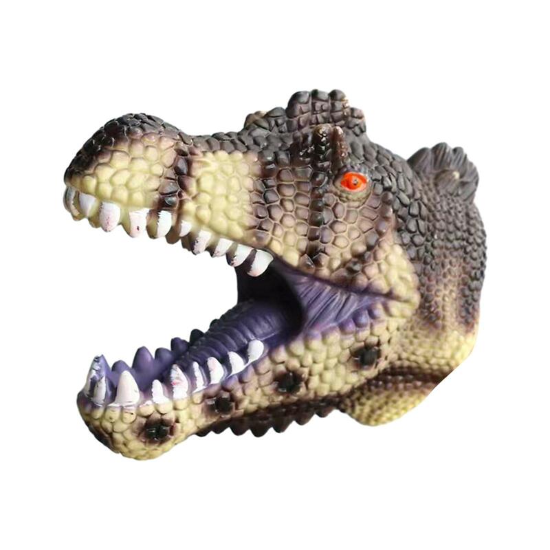 Mainan Dino interaktif realistis boneka tangan dinosaurus untuk anak perempuan anak-anak