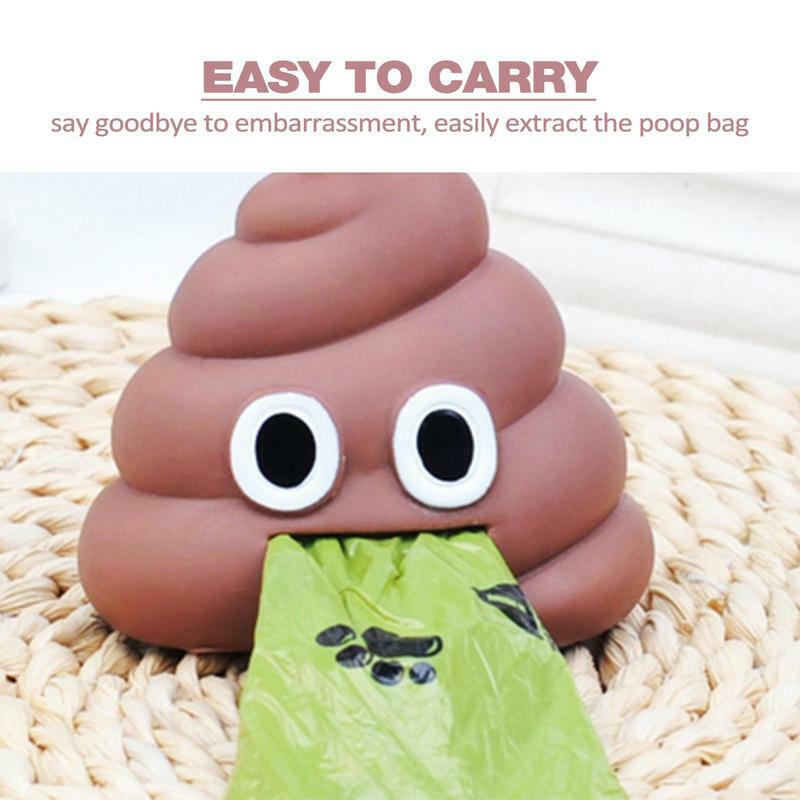 Puppy Poop Bag Poop Shape Dog Poop Bags Holder Dog Waste Bags Dispenser Wear-Resistant Dog Poop Bag Holder For Outdoor Use Park