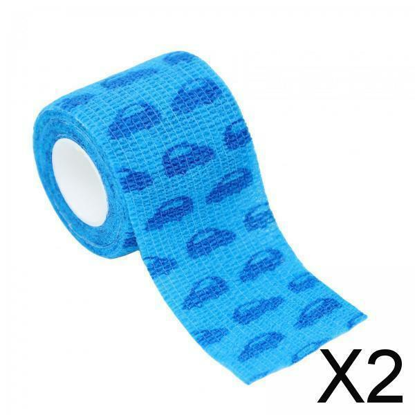 2x Self Adherent , Non Woven First Aid Supplies Bands Tape Cohesive Bandages for Fixation Wrist Ankle Hand Workout