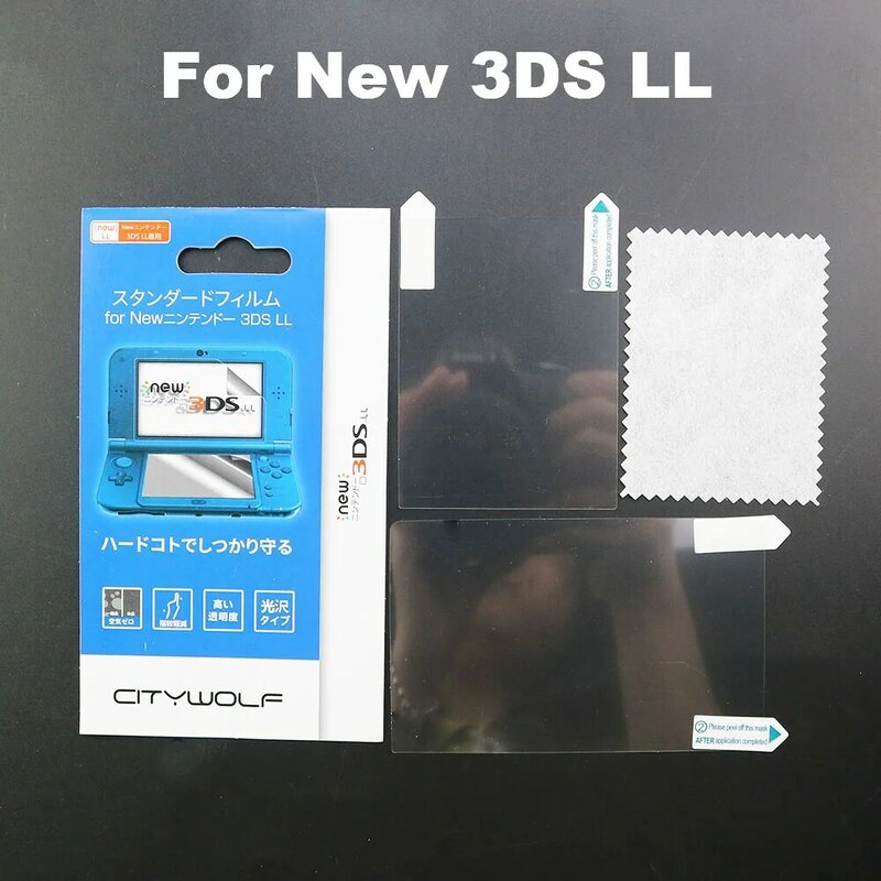YUXI 1 Buah Film Pelindung Bening HD Bawah Atas untuk 2DS 3DS Baru 2DS/3DS XL LL Pelindung Layar LCD dengan Pena Sentuh Stylus