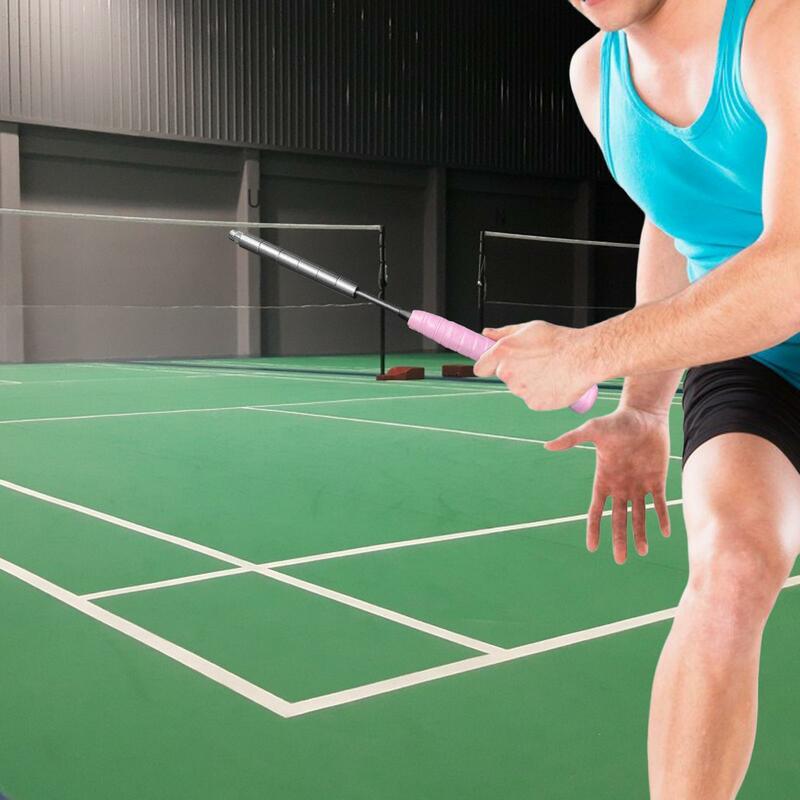 Badminton Racket Swing Trainer Wrist Force Training Aid Portable Racket Training Badminton Trainer for Power Point Impact Speed