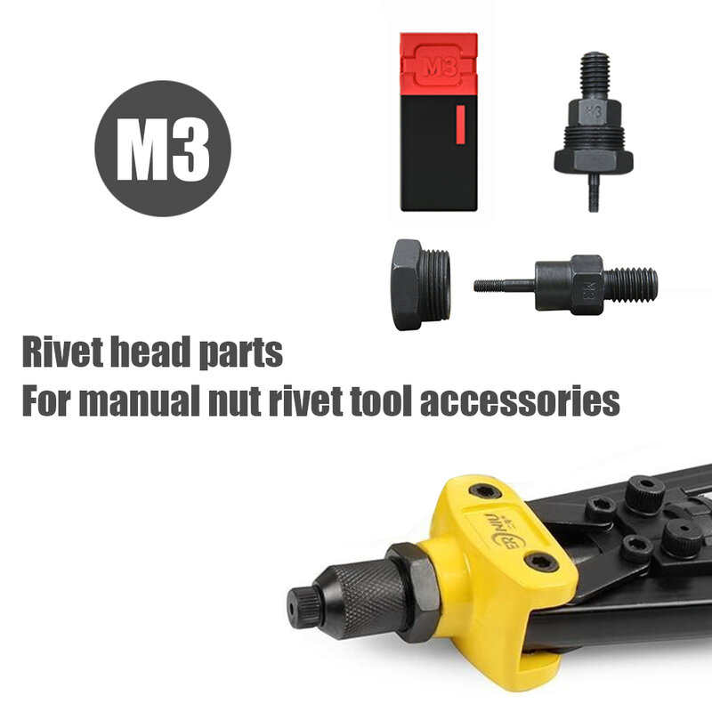 Rivet Nut Tool Manual Mandrels M3-M12 Rivet Nuts Rivetnut Flat Head Insert Nut Metric Threaded Nutsert Bolt Tools Accessories
