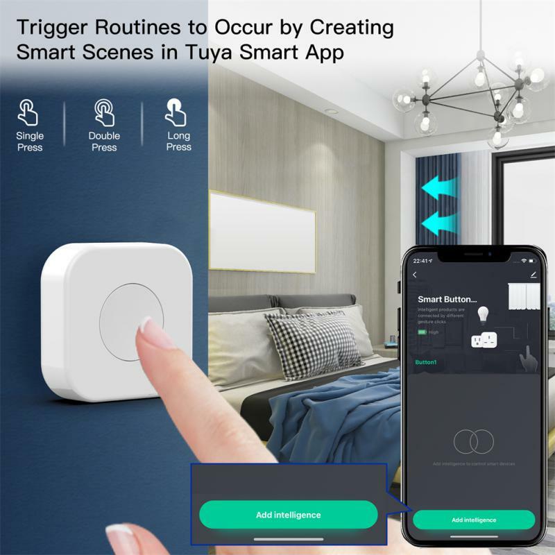 Tuya ZigBee Button Smart Scene Switch Multi-scene Linkage Wireless Remote Control Intelligent Smart Home Zigbee Gateway Need
