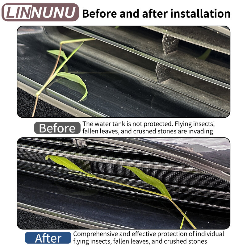 LINNUNU Car Fit for BYD Seal EV DMI Haibao Accessories Front Grille Insert Net Anti-insect Dust Garbage Proof Inner Cover Net