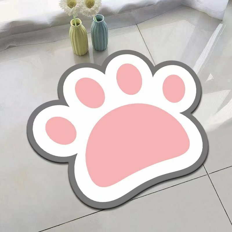 Cartone animato gatto cane artiglio porta del bagno tappetino d'ingresso asciugatura rapida tappetino antiscivolo s Comfort carino cucina toilette tappeto accessori per la casa