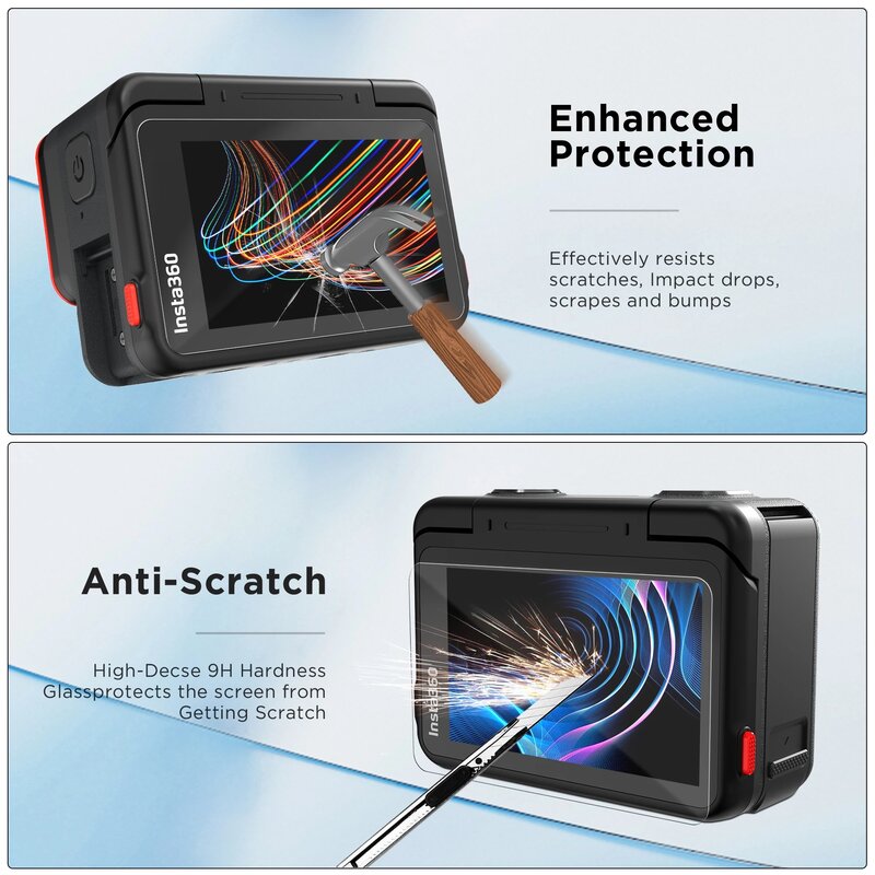 เคสกระจกนิรภัยป้องกันหน้าจอสำหรับ Insta360 Ace Pro ฟิล์มป้องกันเลนส์สำหรับกล้อง Insta360 ACE ใหม่
