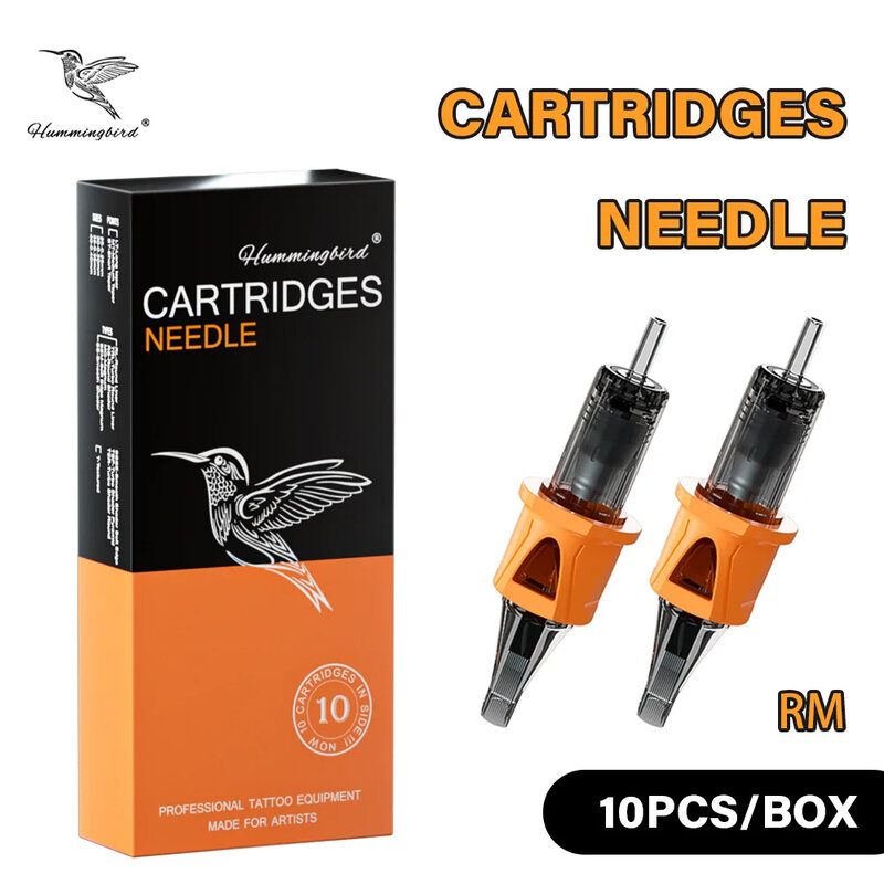 HUMMINGBIRD Tattoo Cartridge Needles Silicone RM Premium Safety Membrane Agujas de tatuaje for Tattoo Machine Grips 10Pcs