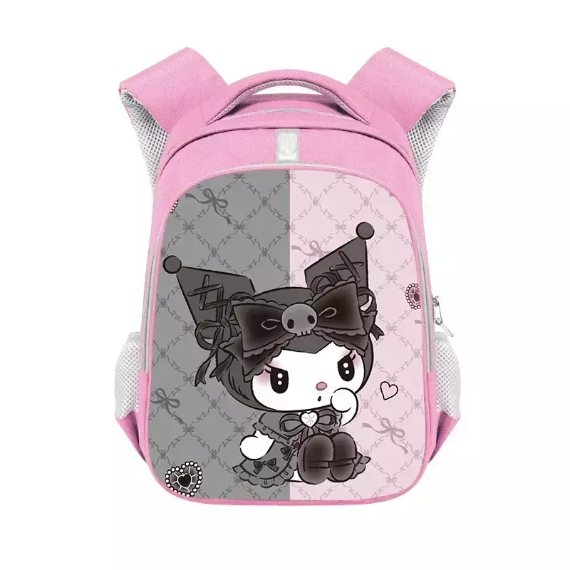 어린이용 산리오 쿠로미 방수 배낭, 귀여운 애니메이션 핑크 코스프레 가방, 여행 가방, 여학생 선물