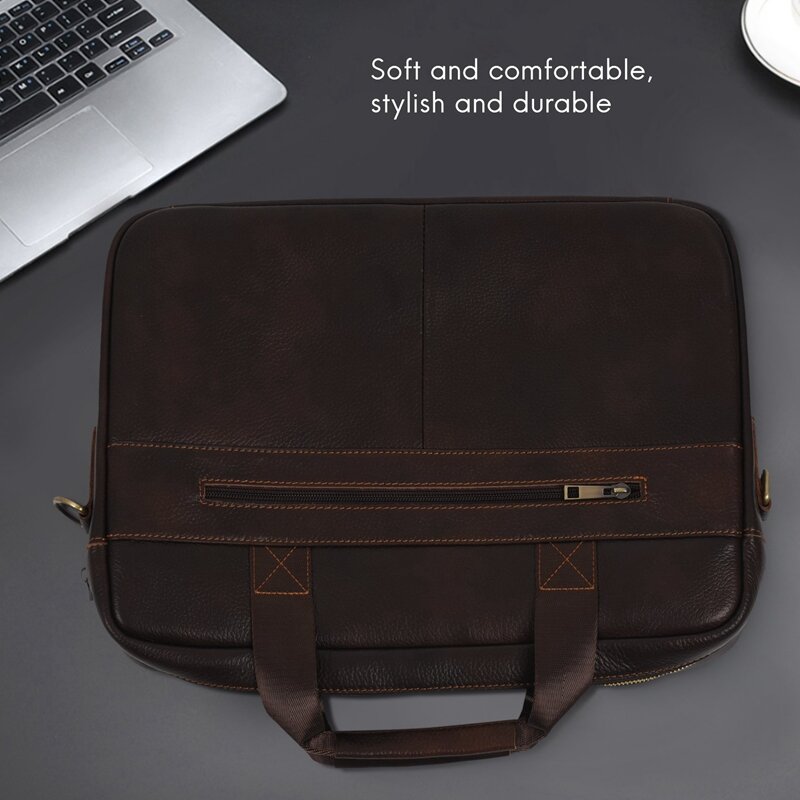 NEW-tas kurir pria kulit 14 inci, tas Laptop, tas kantor, tas Tote, tas bahu portabel, tas tangan untuk pria