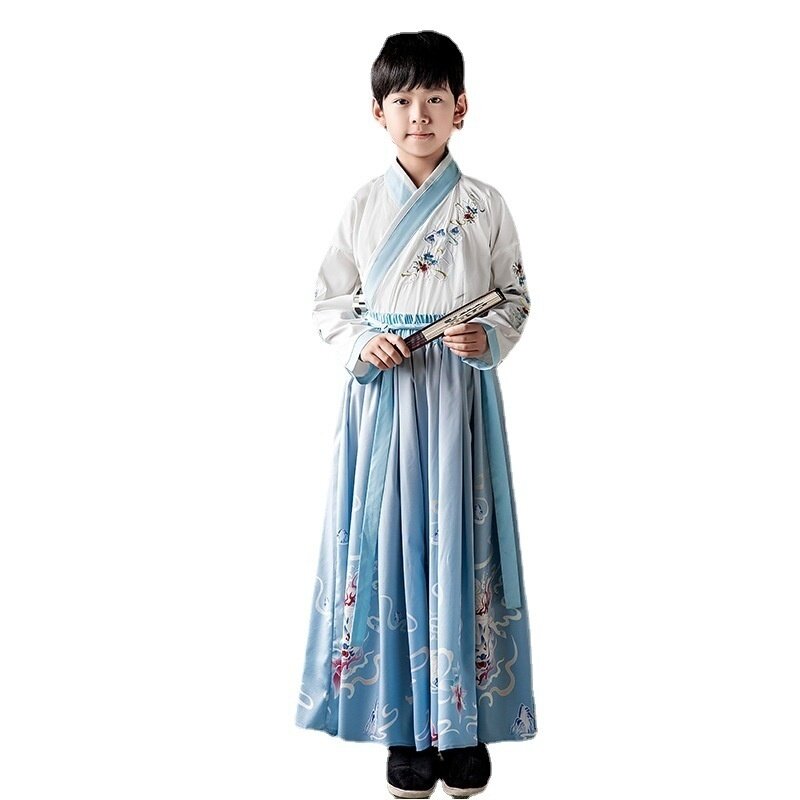 2022 nova hanfu meninos e crianças roupas antigas verão fina guoxue roupas para crianças high-end estilo chinês tang roupas