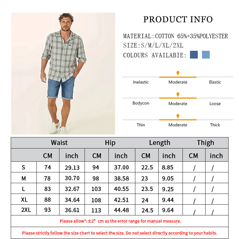 Summer Thin Stretch Denim Shorts For Men With Holes, Slim Straight Legs, Youth 5-point Medium Pants, men's 5-point Casual