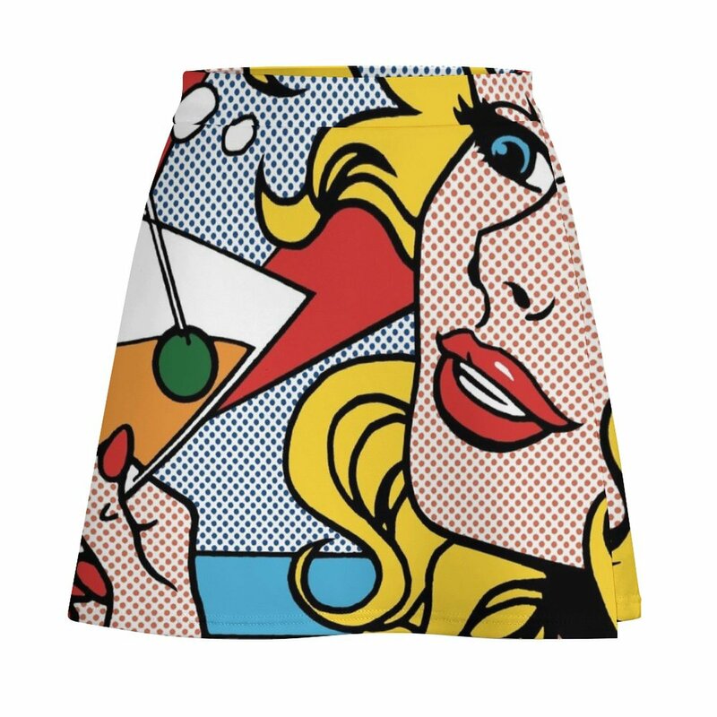 Ich bin eine kosmopolit ische Art von Mädchen! Lichtenstein inspirierte Mädchen Pop Art Minirock koreanische Röcke Röcke kawaii Kleidung