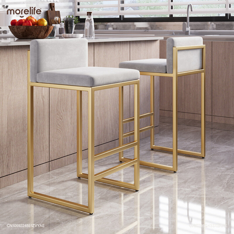 Скандинавские барные стулья современный простой дизайнерский креативный кассир высокие стопы стулья золотистый роскошный искусственный стол обеденный стул
