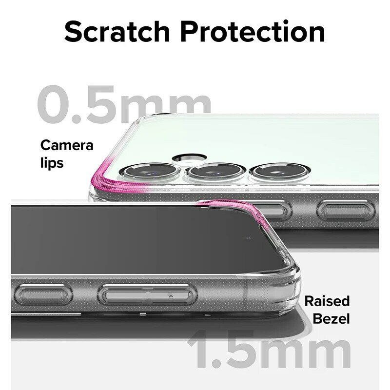 Originele Doorzichtige Siliconen Tpu Case Voor Samsung Galaxy S24 Ultra Cover Voor Samsung S24 S23 S22 S21 Ultra Fe A14 A34 A54 5G Bumper