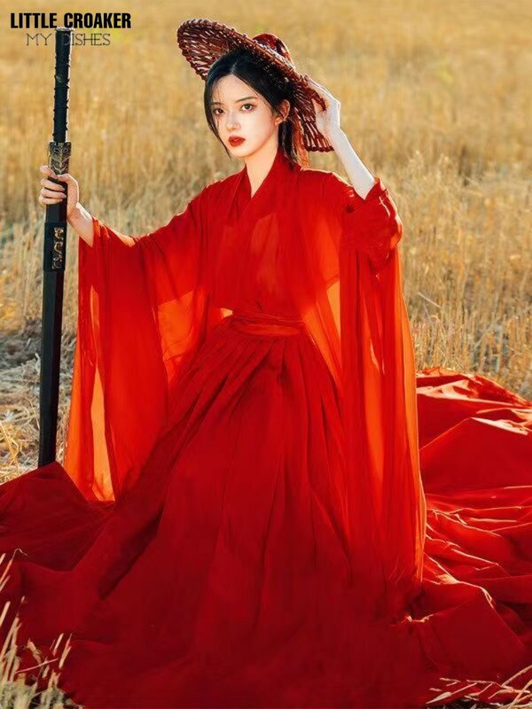 الصينية التقليدية الشعبية ملابس رقص النساء Hanfu الملابس سيدة المبارز القديمة تأثيري الزي تانغ سلالة مرحلة الرقص ارتداء