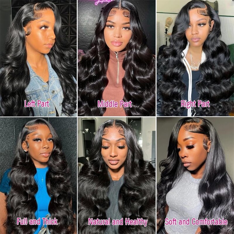 Perruque Lace Front Wig Body Wave Naturelle, Cheveux Humains, 13x4, Pre-Plucked, Transparent HD, Pre-Cut, pour Femme
