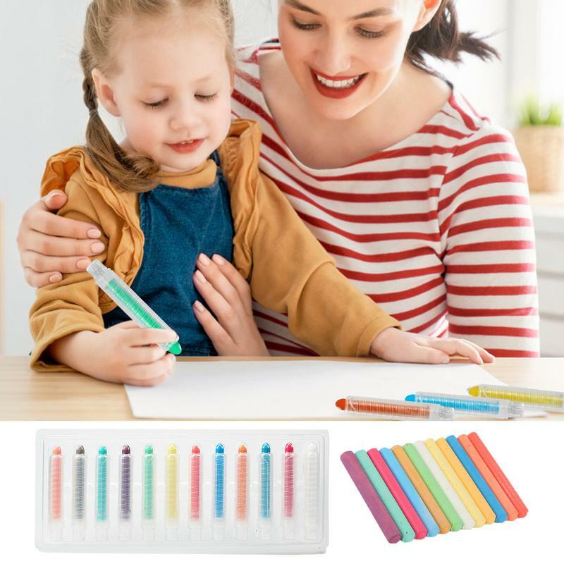 Dustless Chalk For Indoor Chalkboard Colorful Dustless Chalkboard Chalk 12 Colors Art Tool Drawing Supplies Chalks Set With