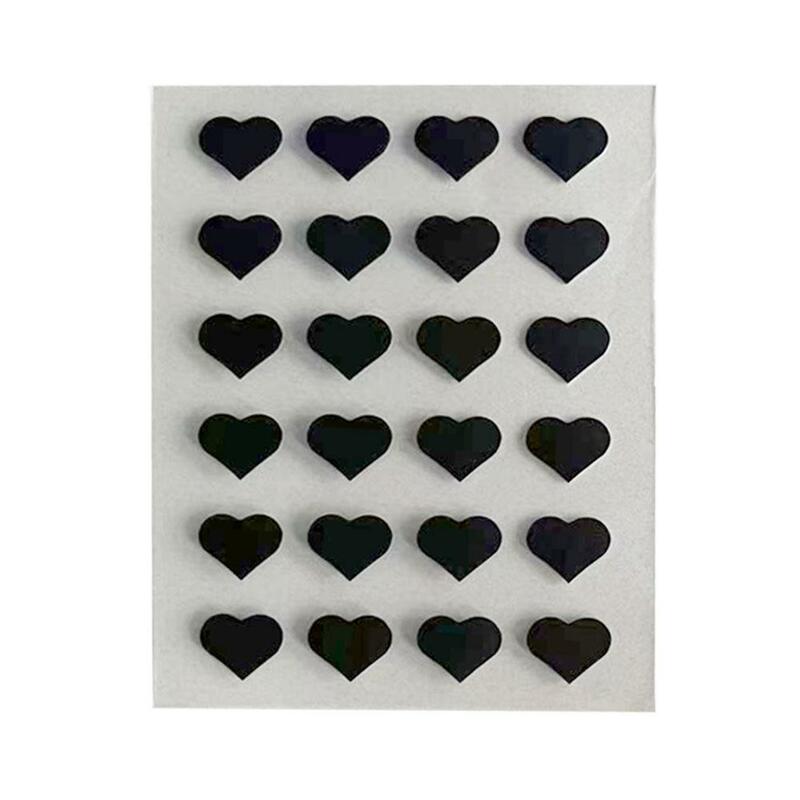 25 Counts Pink/Black Cute Heart Shaped Acne Treatment Sticker Invisible Acne Cover Removal Pimple Patch Skin Care
