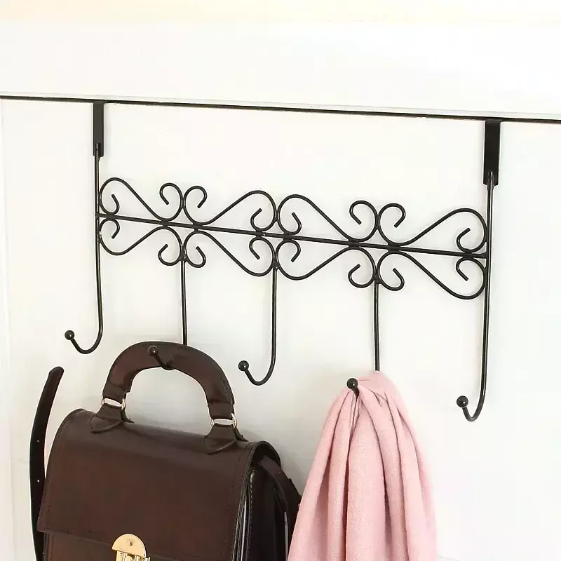 Bathroom Hat Organizer Hook Coat Hooks Cloth Nail-free Hanger Door Towel Rack Bag Clothes Over Wall