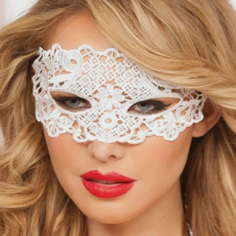 Máscara de máscara de renda oca feminina, cosplay sexy, fantasia de brinquedo, adereço de festa, máscara, 2024
