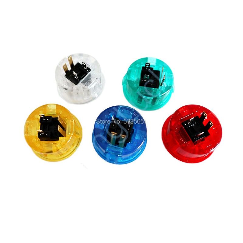 Kit de botones de Arcade LED de 6 piezas, interruptor Sanwa para Raspberry Pi, MAME, PC, Pandora, 5V